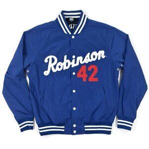Roots Of Fight Mens Stadium Jacket Jackie Robinson 42 Brooklyn Dodgers Sz Medium